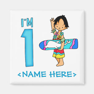 Surfer Dude 1st Birthday Magnet