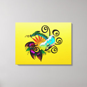 Surfer Dude Cartoon Canvas Print