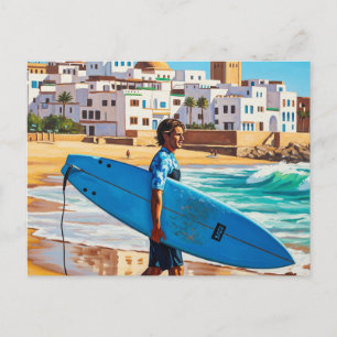 Surfer dude in Taghazout Postcard