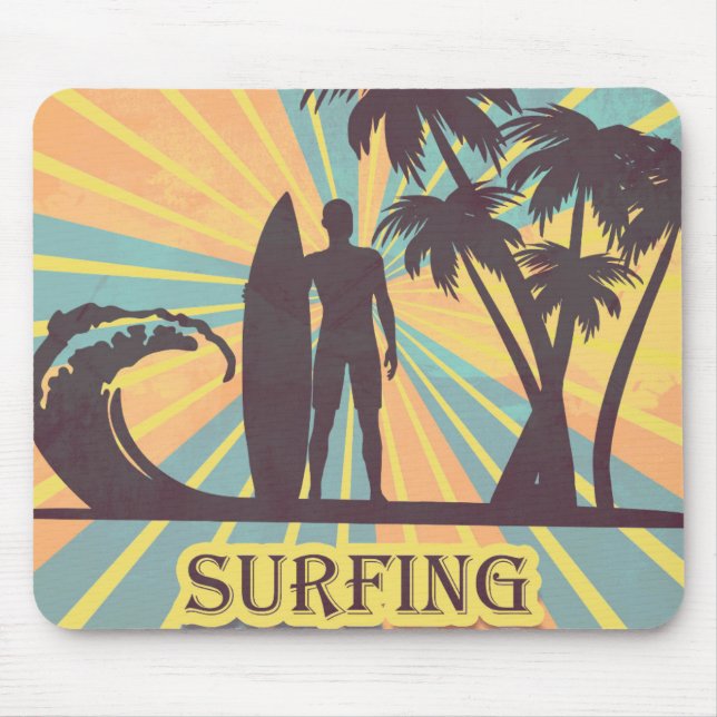 Surfer Dude Mouse Pad (Front)