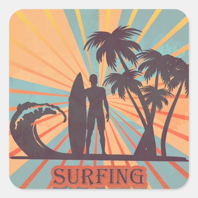 Surfer Dude Sticker (Front)