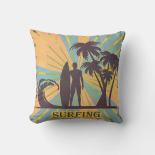 Surfer Dude Throw Pillow