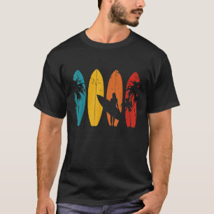 Surfer Gift Vintage Surfing Surf Board Beach T-Shirt