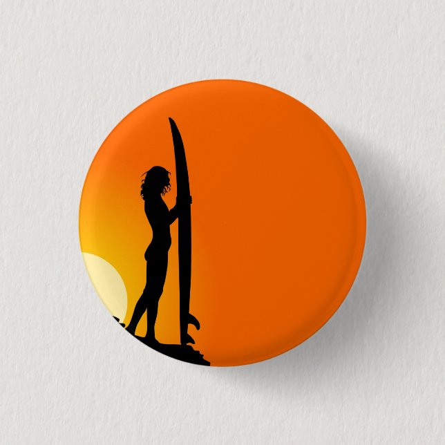 Surfer Girl Button (Front)