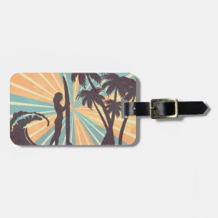 Surfer Girl Luggage Tag