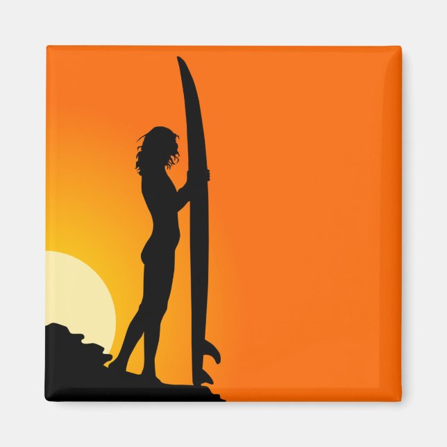 Surfer Girl Magnet (Front)