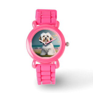 Surfer Girl Maltese Terrier Dog eWatch Watch