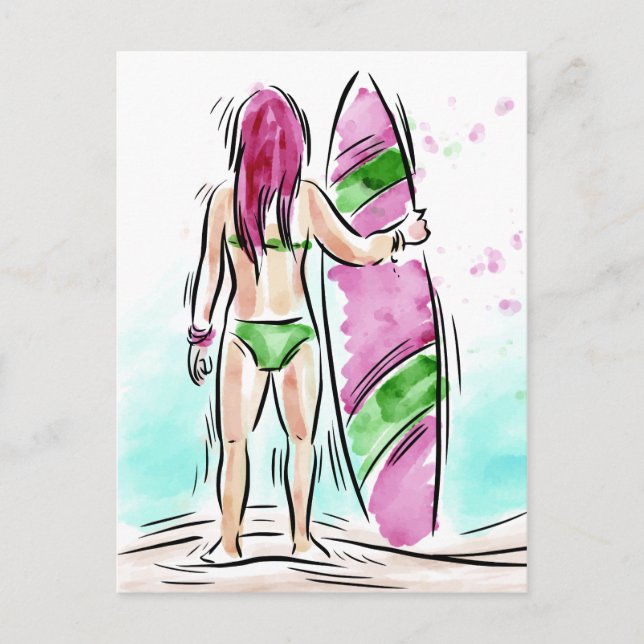 Surfer Girl postcard (Front)