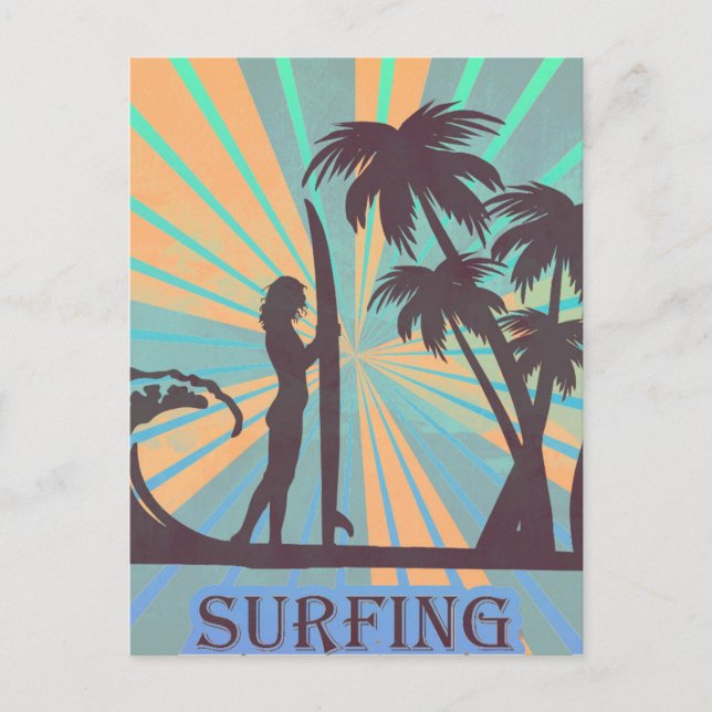Surfer Girl Postcard (Front)
