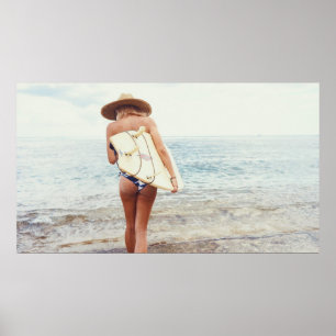 Surfer girl poster