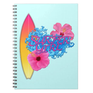 Surfer Girl Spiral Notebook
