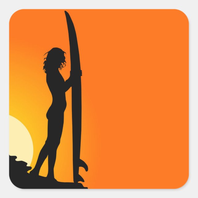 Surfer Girl Sticker (Front)