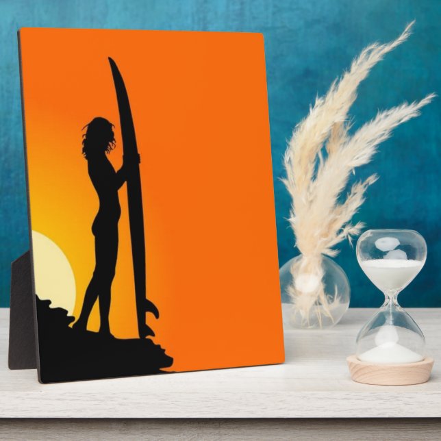 Surfer Girl Sunset Plaque (Side)
