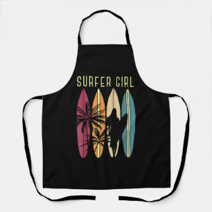 Surfer Girl Surfboard Surfing Women Girls Surf Oce Apron