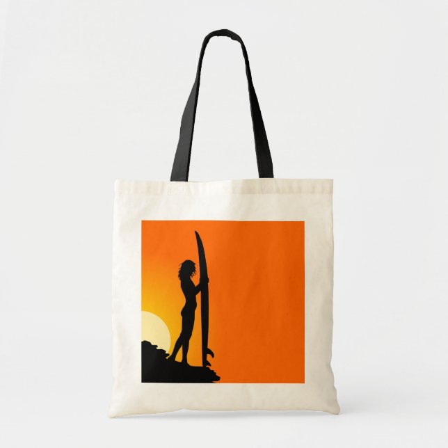 Surfer Girl Tote Bag (Front)