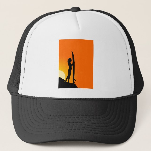 Surfer Girl Trucker Hat (Front)