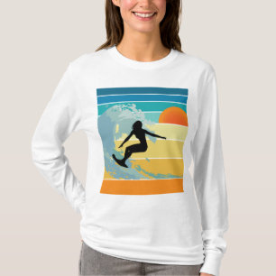Surfer Girl Vintage Sunset T-Shirt