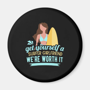 Surfer Girlfriend Magnet