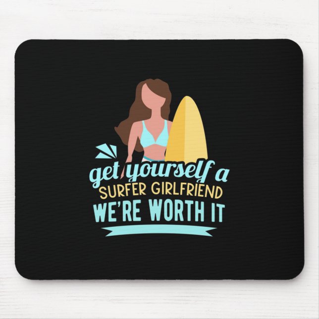 Surfer Girlfriend Mouse Pad (Front)