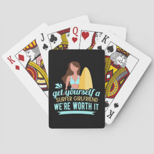 Surfer Girlfriend Playing Cards