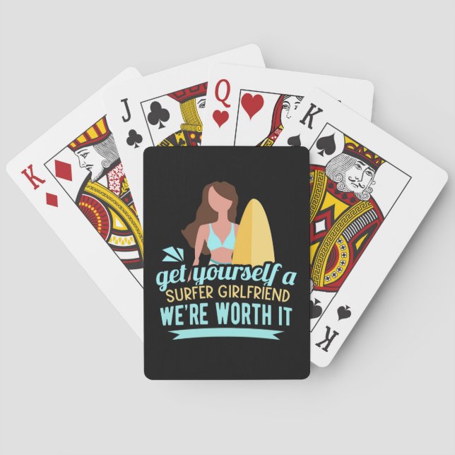 Surfer Girlfriend Playing Cards (Back)