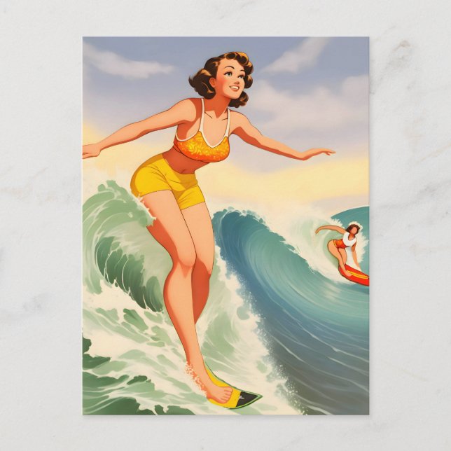 Surfer Girls Postcard (Front)