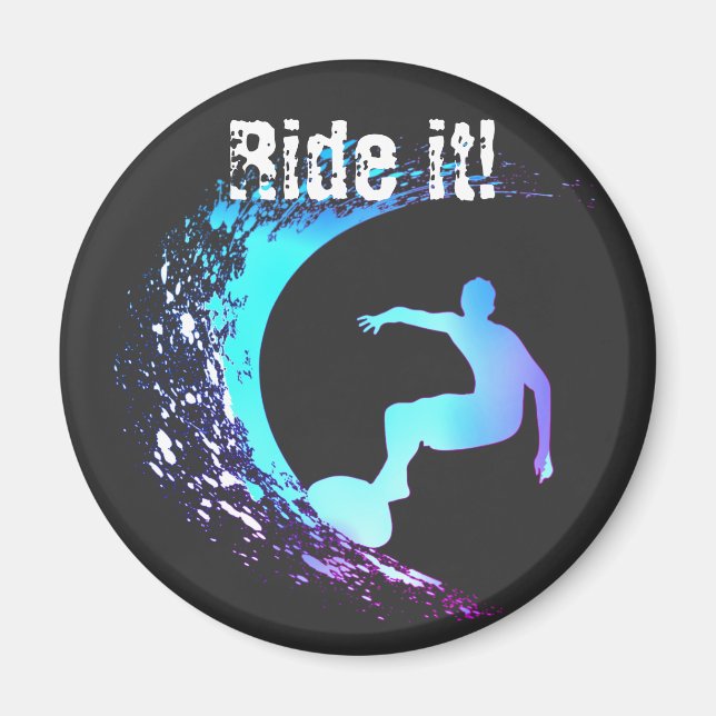 Surfer Graffiti Style  Magnet (Front)