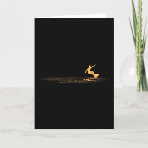 Surfer Graphic Surfboard Vintage Surfing For Surfe Card