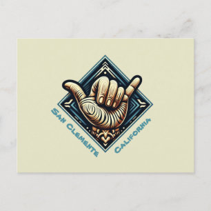 Surfer Hand Symbol- Postcard