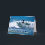 Surfer Happy Birthday Great-Grandson Card<br><div class="desc">Your great-grandson is an awesome dude! You can customise the text on the inside of the card.</div>