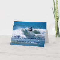 Surfer Happy Birthday Great-Grandson