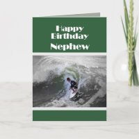 Surfer Happy Birthday Nephew Card