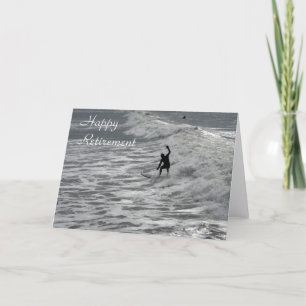 Surfer happy retirement card