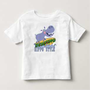 Surfer Hippopotamus Toddler T-Shirt