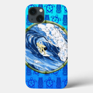 Surfer In Bamboo Circle iPhone 13 Case
