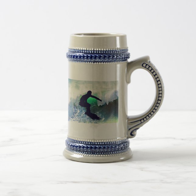 Surfer in Big Wave Beer Stein (Right)