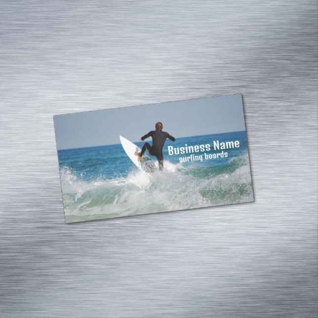 Surfer in sea.  customisable Business Card (In Situ)