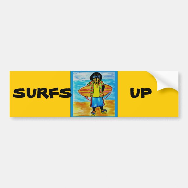 Surfer Joe Bumper Sticker (Front)