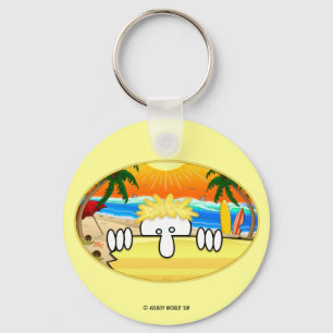 Surfer Kilroy Keychain