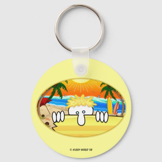 Surfer Kilroy Keychain (Front)