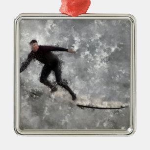 Surfer Metal Tree Decoration