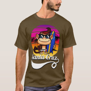 Surfer Monkey California Retro Sun T-Shirt