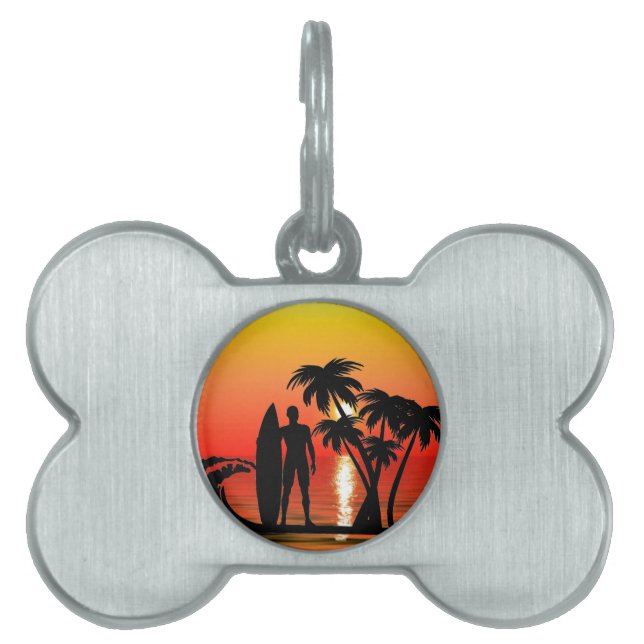 Surfer Pet ID Tag (Front)