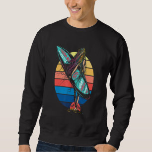 Surfer Retro Sunset Surfboard Surfing 1 Sweatshirt