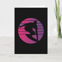 Surfer Retro Surfing Sunset