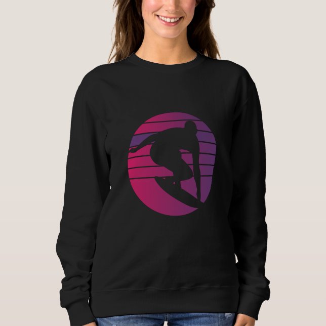 Surfer Retro Surfing Sunset Sweatshirt (Front)