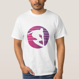 Surfer Retro Surfing Sunset T-Shirt