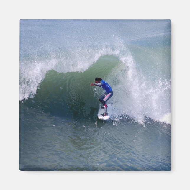 Surfer Riding in the Curl Magnet (Front)