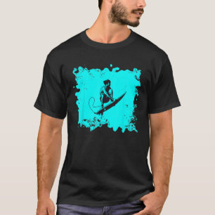 Surfer Riding Wave on Surfboard Catches Air Surfin T-Shirt