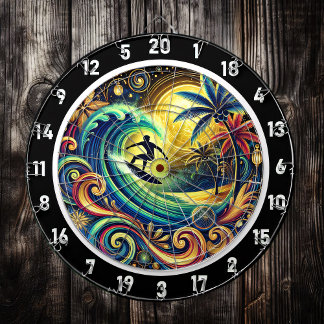 Surfer’s Paradise Tropical Room Artwork Dartboard